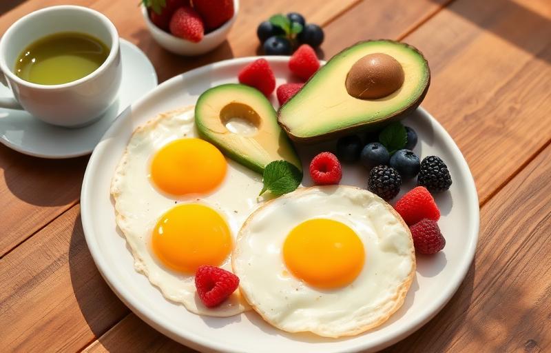 Healthy protein-rich meal for breaking an intermittent fast