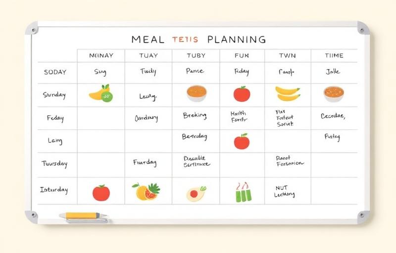 Weekly meal planning schedule for intermittent fasting
