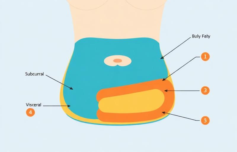 Belly fat reduction through diet and exercise